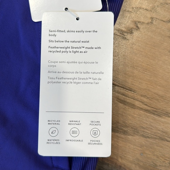 NWT Athleta Brooklyn Lined Tapered Mid Rise Jogger Pant Noble Blue Size 4 - Picture 5 of 9